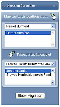 Trace the migration of a family line through your generation