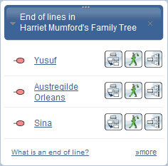 Identify and zoom directly to ancestors who need research